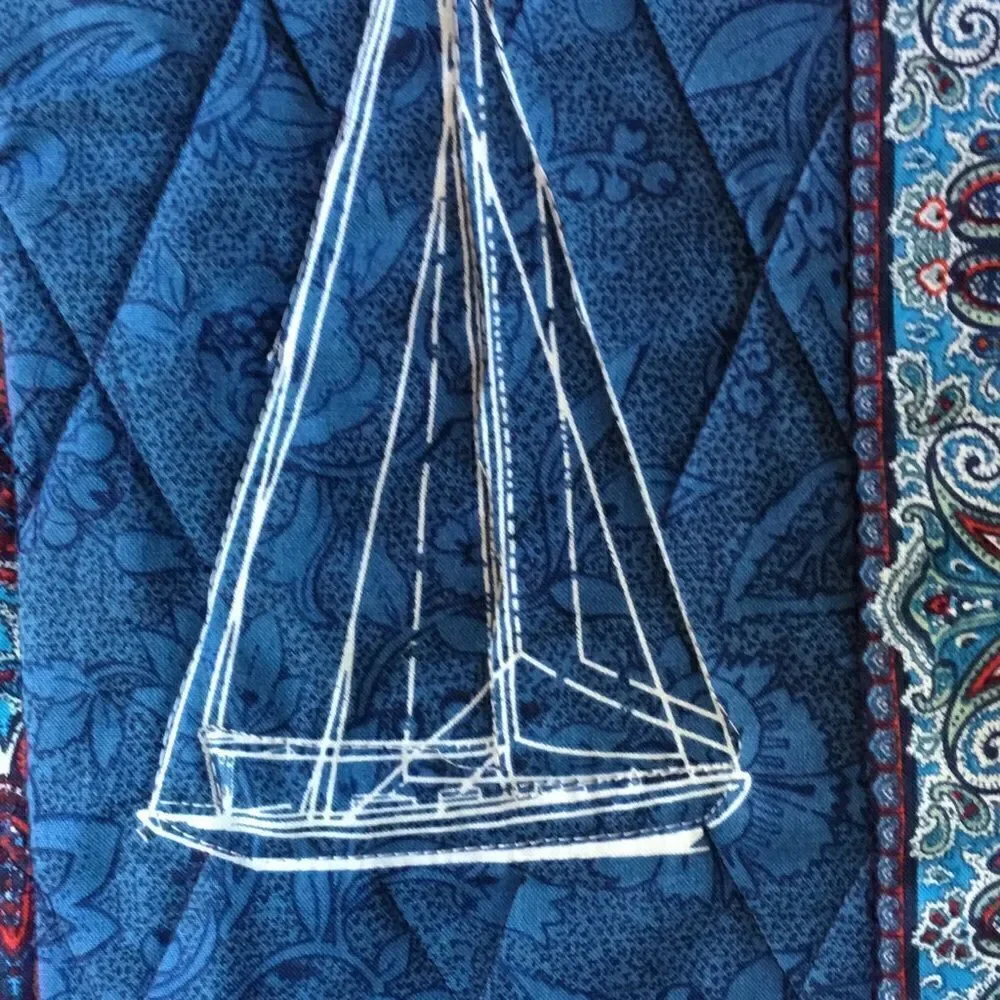 NWT. Hand Crafted Nautical Lap Quilt